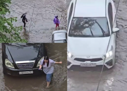 Сельмаш в Ростове ушел под воду: улицы превратились в реки