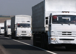 1200 тонн гумпомощи отправили сегодня из Ростова на Украину