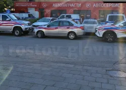 В Ростове вандал разрисовал полицейские автомобили 