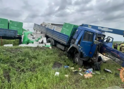 Водитель фуры погиб на мокрой трассе под Ростовом в столкновении двух большегрузов