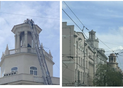 В Ростове устранили последствия обрушения шпиля на Большой Садовой