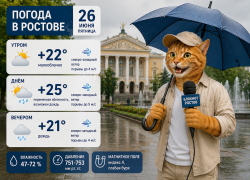 В Ростове 26 июня ожидаются дожди и слабая магнитная буря