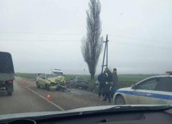 В Ростовской области два человека погибли при столкновении трех машин