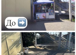 В Ростове снесли нелегальный павильон на станции Первомайская 