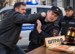 Ростовчанин ударил полицейского, чтобы избежать наказания, и в итоге заплатит штраф
