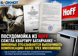 Посудомойка из HOFF сожгла квартиру батайчанке – виновные отказываются выплачивать компенсацию более трех миллионов 