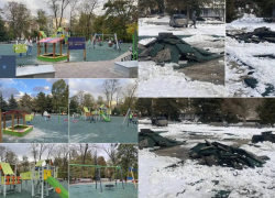 Неизвестные украли площадку в сквере имени Фрунзе