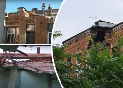 Власти Ростова начали снос аварийного дома на Шаумяна, где еще живет пенсионер