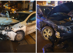 В ночном ДТП с участием такси в Ростове пострадало четыре человека