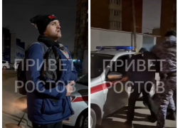 «Разрешите встать смирно и заткнуться»: неадекват с котом наорал на сотрудников Росгвардии в Ростове
