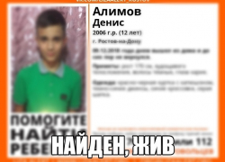 Полиция Ростова-на-Дону нашла пропавшего 9 декабря Дениса Алимова