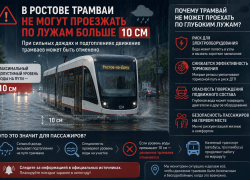 Ростов может остаться без трамваев на все выходные из-за затопленных улиц