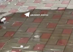 В Ростове церковь поливает Пушкинскую чем-то из шланга  