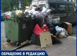 Жители Ростова пожаловались на зловонные мусорные баки в центре города