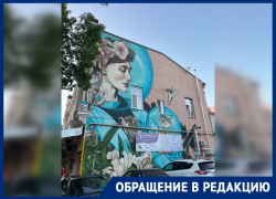 В центре Ростова картину уличных художников завесили рекламным баннером