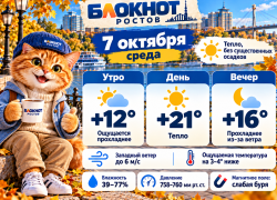 До +21, но ощущаться будет холоднее: какой будет погода в Ростове 7 октября