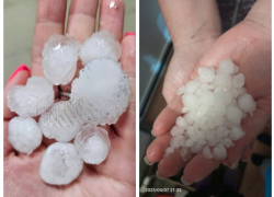 В Ростовской области выпал крупный град 7 апреля