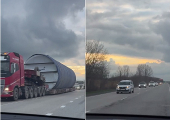 В Багаевском районе собралась пробка в 2 км из-за перевозки сверхгабаритных грузов