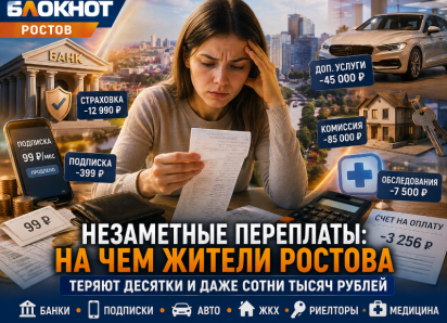 Незаметные переплаты: на чем жители Ростова ежегодно теряют десятки и даже сотни тысяч рублей