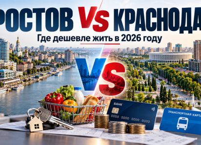 Ростов vs Краснодар: где дешевле жить и на что хватит средней зарплаты