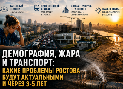 Демография, жара и транспорт: какие проблемы Ростова будут актуальными и через 3-5 лет