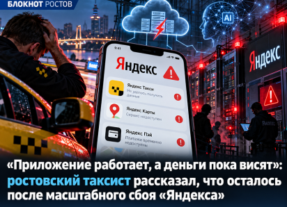 «Приложение работает, а деньги пока висят»: ростовский таксист рассказал, что осталось после масштабного сбоя «Яндекса»