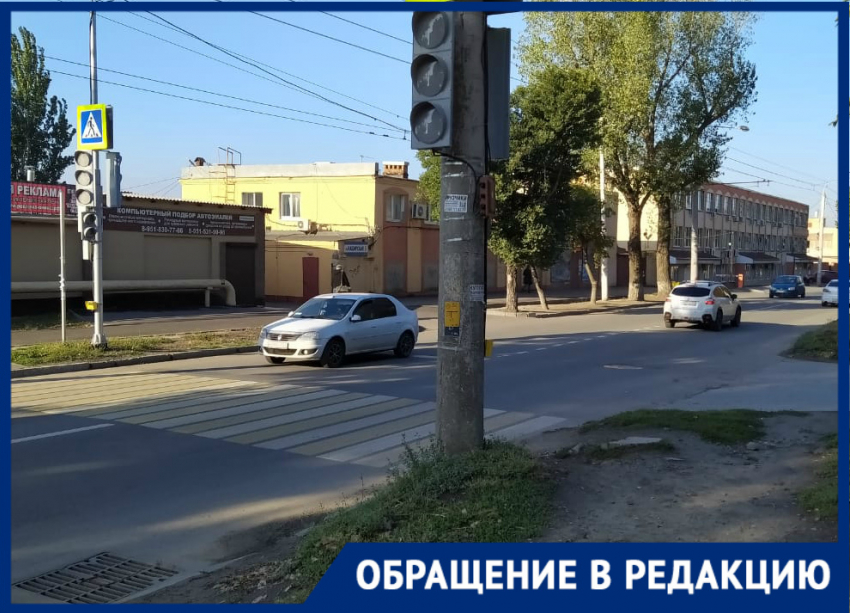В Ростове уже несколько месяцев не работает новый светофор