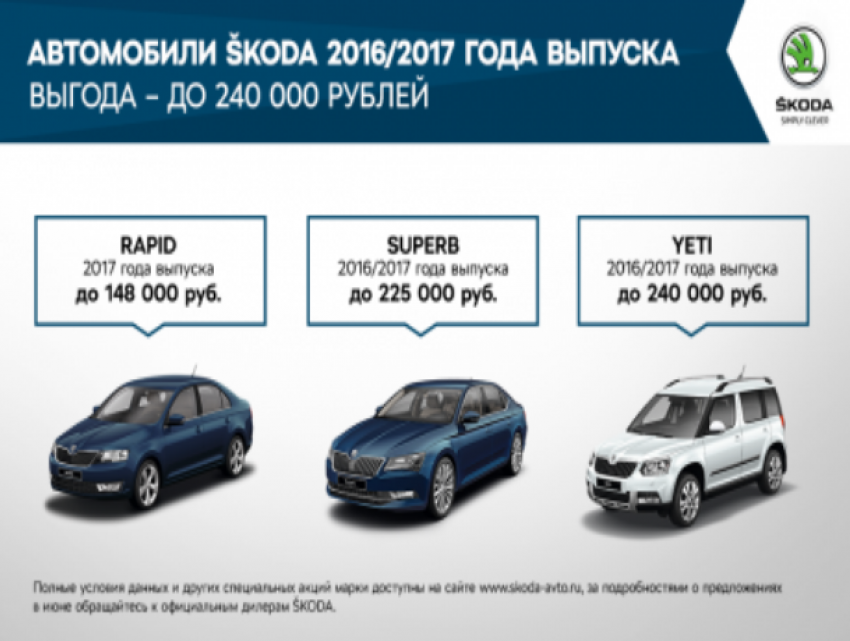 Специальные предложения для клиентов ŠKODA в августе