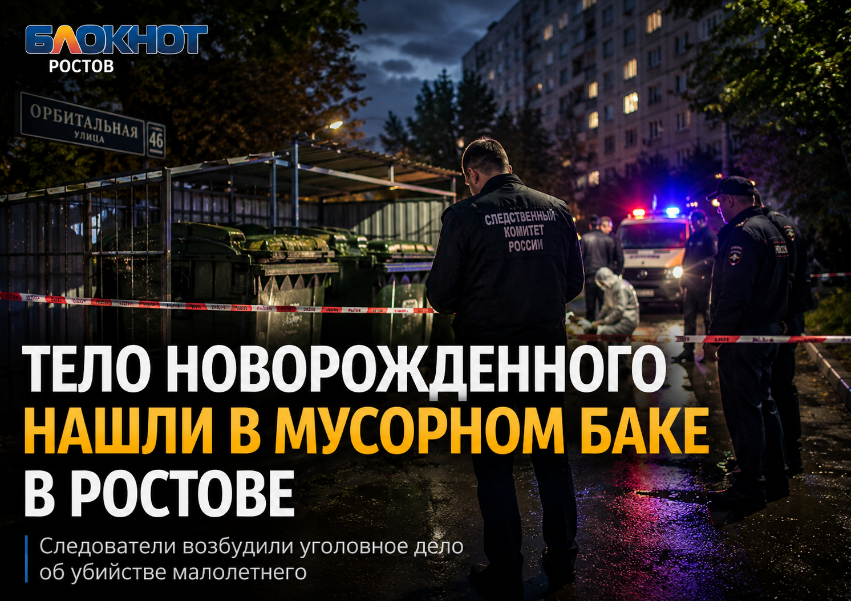 В мусорном баке на Орбитальной в Ростове нашли труп новорожденного ребенка