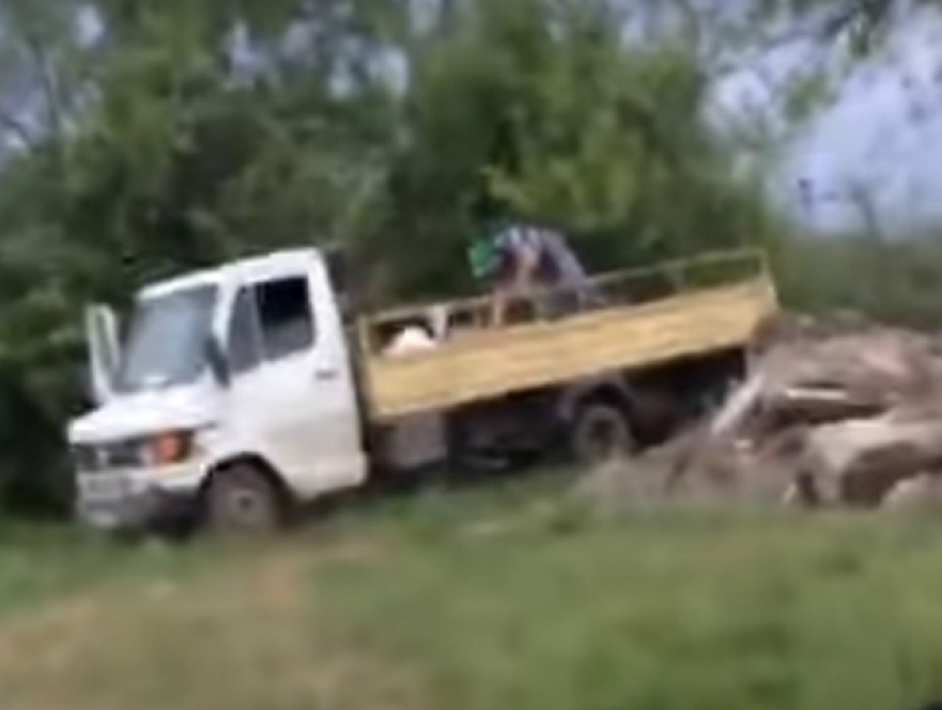 «Свинский» сброс строительных отходов у зоопарка Ростова возмущенный горожанин снял на видео 