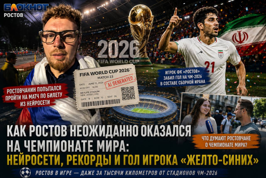 Как Ростов неожиданно оказался на ЧМ 2026: нейросети, рекорды и гол игрока «желто-синих»