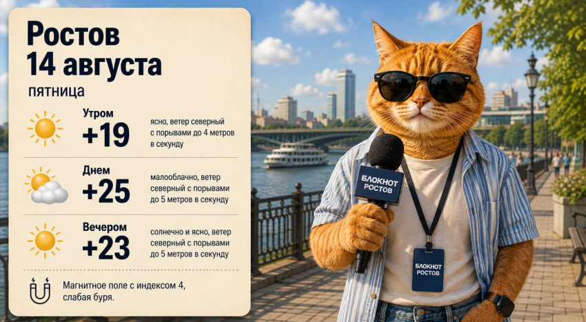 В последний рабочий день недели в Ростове будет до +25 градусов