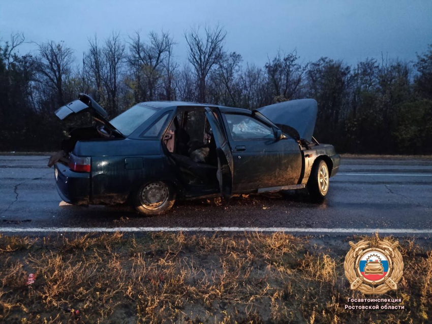 Пожилой водитель легковушки погиб в лобовом столкновении с грузовиком на трассе в Ростовской области