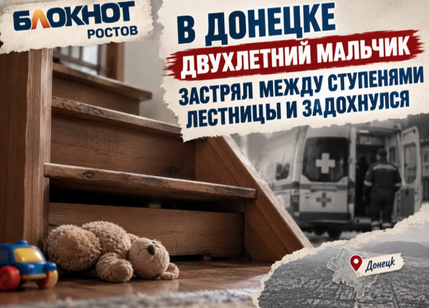 Двухлетний мальчик застрял между ступенями лестницы и задохнулся в ростовском Донецке 