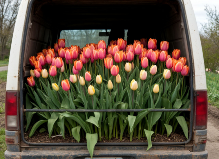 Мошенники продали тюльпаны в Ростове, которые ехали из Краснодара предпринимателю в Омск