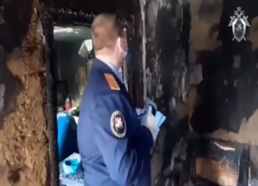 Появилось видео последствий пожара в Батайске, где погибло двое детей