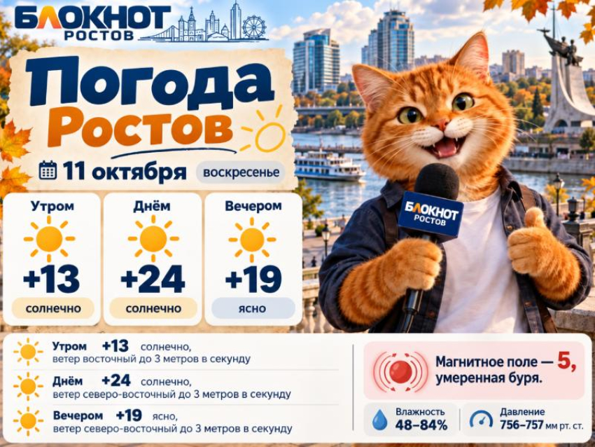 До +24 и солнечно: в Ростове ожидается почти летняя погода