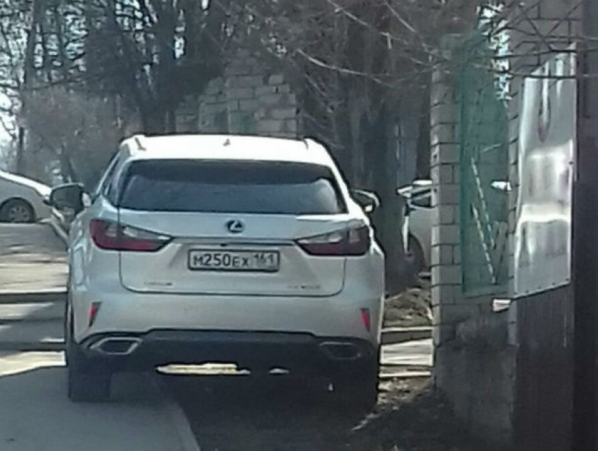 Юная автолюбительница по-хамски припарковала «Лексус» в Ростове и попала на фото