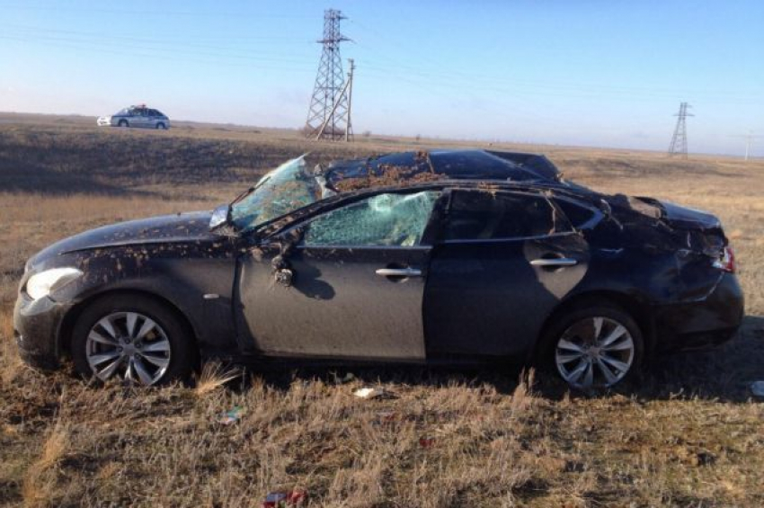 В Ростовской области перевернулась  Infiniti, пострадали четыре человека