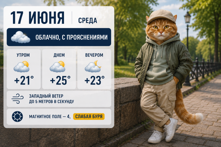 Слабый ветер и переменная облачность ожидается в Ростове