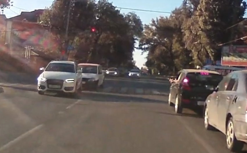 Собака «подколола» автомобилистов и спровоцировала ДТП на пешеходном переходе в Ростове