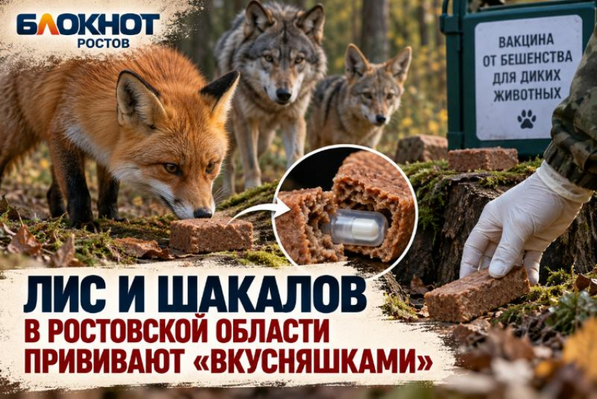 Лис и шакалов в Ростовской области прививают «вкусняшками»