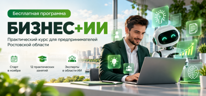 В Ростовской области в ноябре стартует бесплатная программа «Бизнес+ИИ»