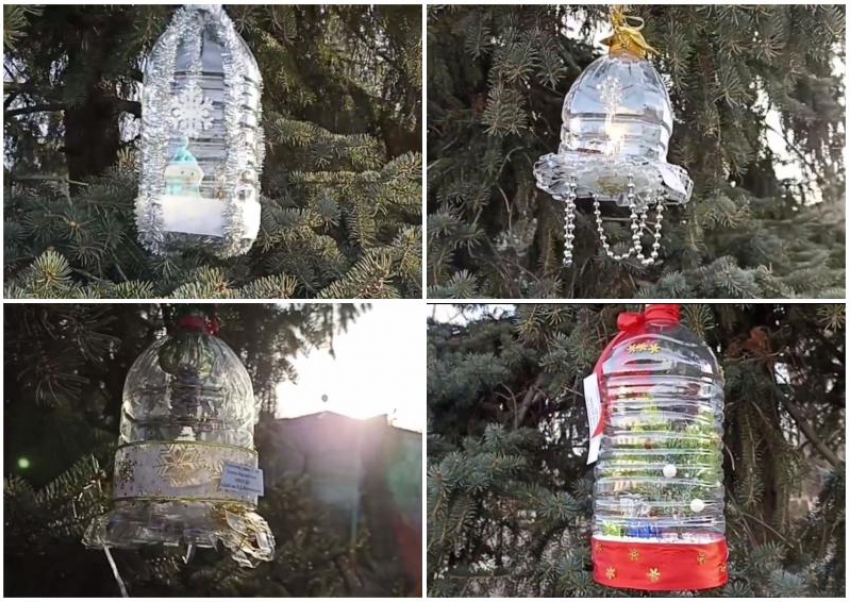 В Каменске-Шахтинском объяснили появление игрушек из бутылок на городской елке