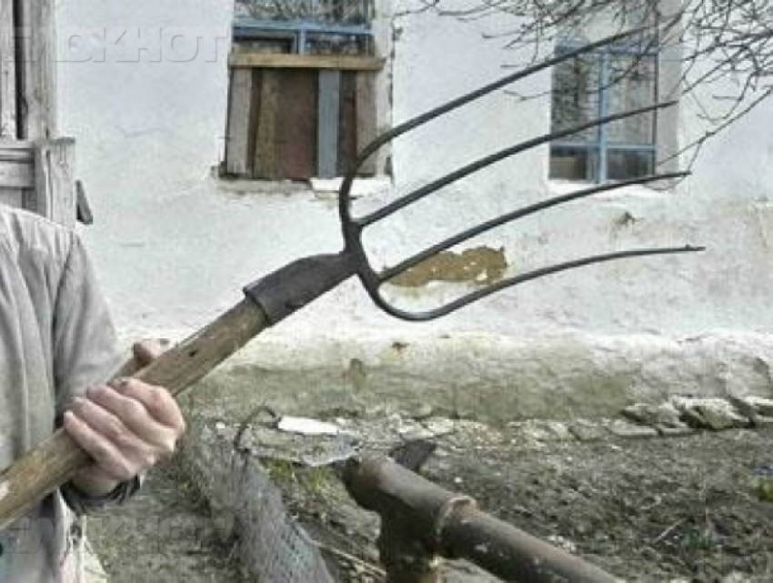 Острыми вилами в шею навсегда успокоил буйного отца молодой хуторянин в Ростовской области