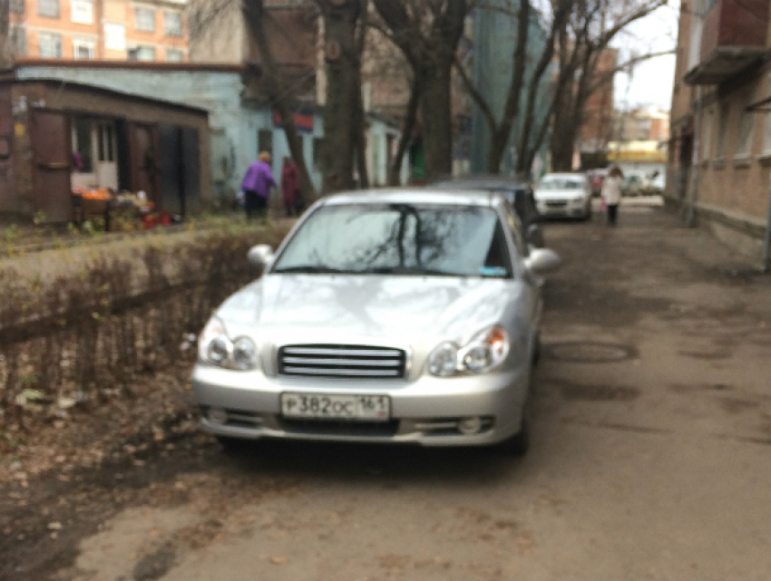 Водитель службы областного правительства припарковался на тротуаре и нахамил ростовчанам 