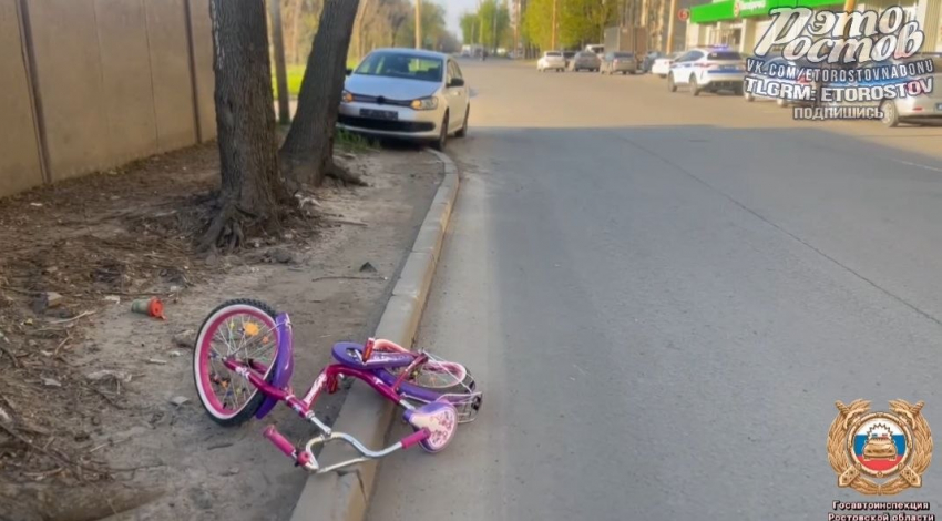 Иномарка сбила 7-летнюю девочку с велосипедом на Днепровском в Ростове