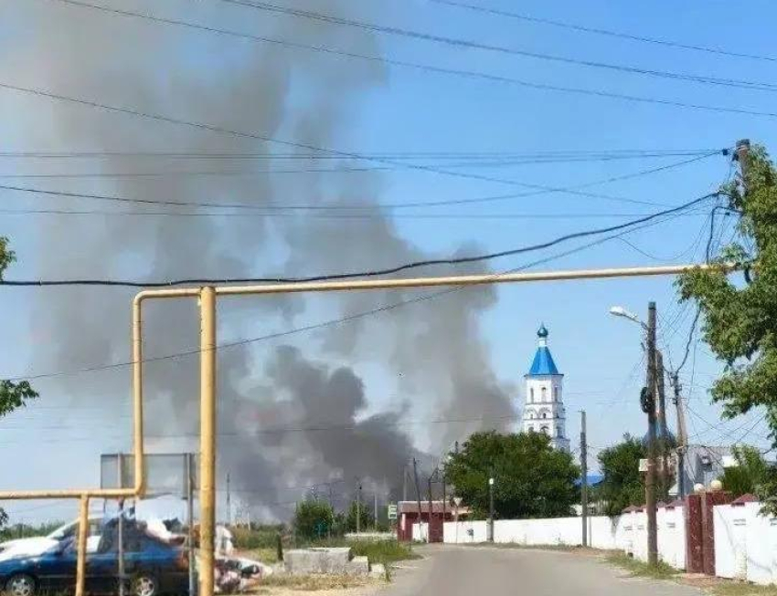 В Азовском районе ликвидирован крупный ландшафтный пожар