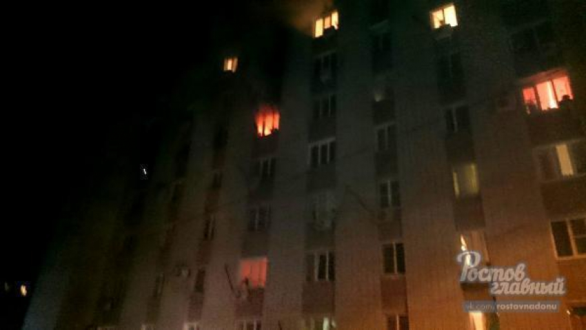 Ночью в Ростове сгорела квартира на 6 этаже многоэтажки