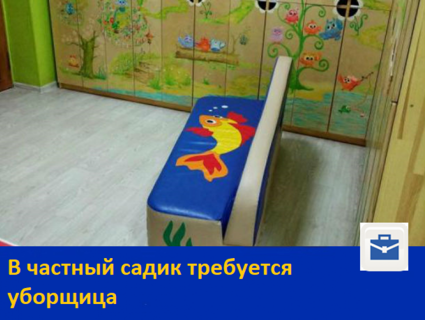 Уборщица в частный садик